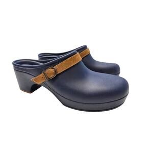 Crocs Dual Comfort Clogs Nurse Shoes Mule Sarah Navy Blue Womens 11